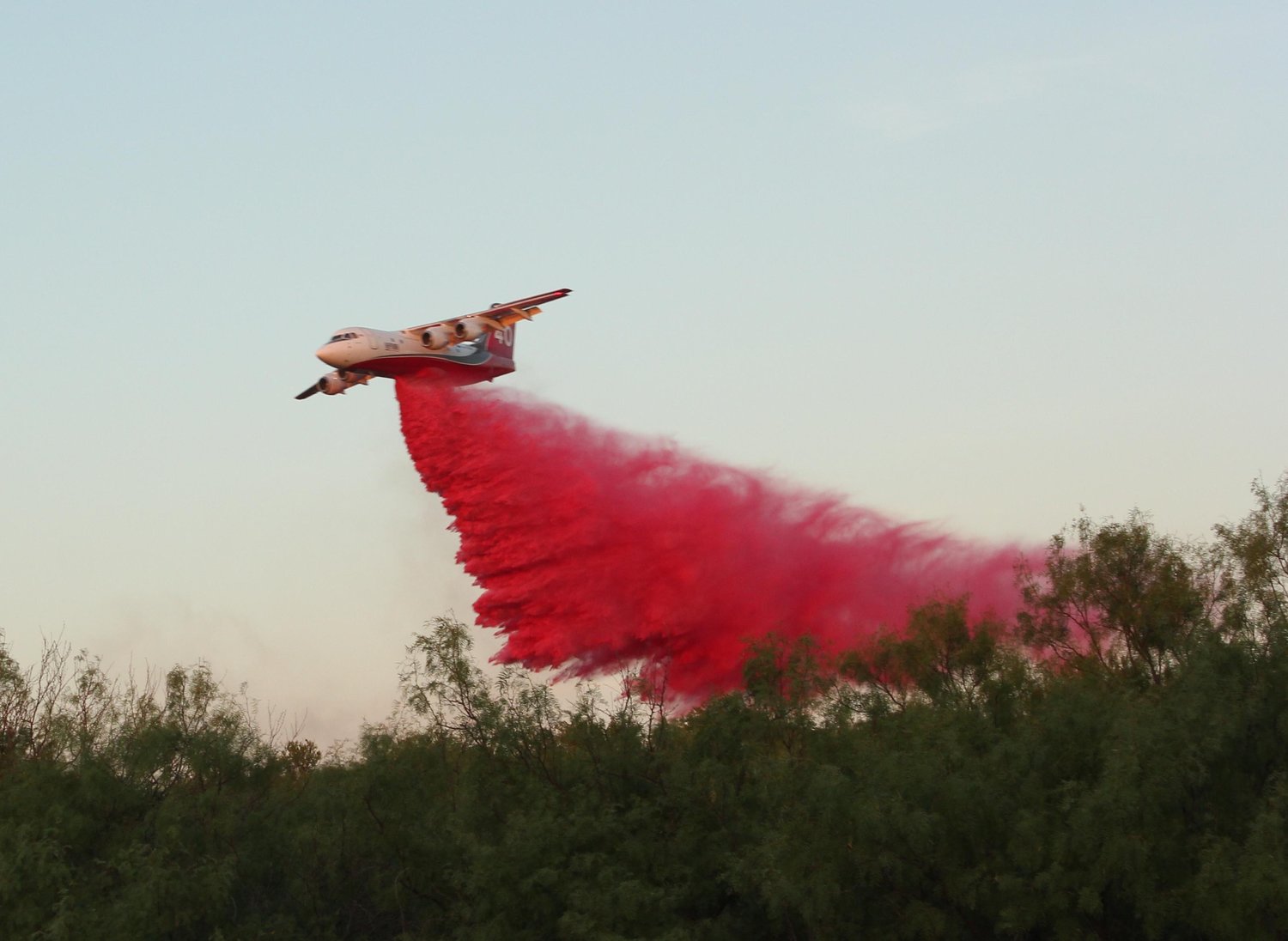 Aircraft used to fight fires, such as this one, have seen action as hot and dry conditions continue in Texas.